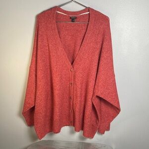 Torrid Coral Button-Up Cardigan Sz 5